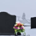 thumbnail image 5 of 1Pcs Artificial Cemetery Flowers with Vase, Artificial Memorial Flowers with Vase for Outdoor Cemetery Headstones Graveyard Gravestone Decoration 15.7", 5 of 8