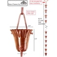 thumbnail image 2 of Rain Chains by JASINC 8.5 ft Ruffle Rain Chain Copper, Water Diverter, JAS3001C, 2 of 5