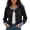 Black, variant on Cropped Cardigan Sweaters for Women Causal Button Open Front Long Sleeve Knit Sweater Trendy Fall Winter Crew Neck Color Blocking Knitted Tops Outerwear White XL