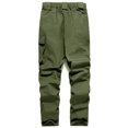 thumbnail image 3 of Snorda Men's Casual Wearproof Springy Pants Stretch Cargo Multi-pocket Sweatpants, 3 of 3