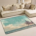thumbnail image 2 of Retro Beach Sky Area Floor Mats 72" x 48" Soft Non-Slip Large Rugs Nursery Memory Foam Carpets Living Room Doormat for Bedroom Dinning Decor, 2 of 7