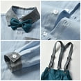 thumbnail image 4 of OBEEII Baby Boys Gentleman Outfits Long Sleeve Shirts with Suspenders Pants Boys Winter Clothes 6M - 5T, 4 of 6