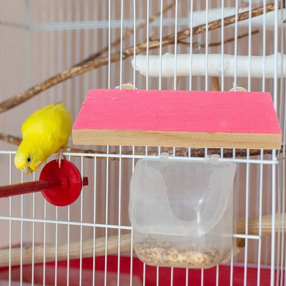 BESTOYARD Wooden Bird Perch Platform Pink Stable Climbing Stand for Cockatiel Parakeet Cage