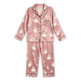 thumbnail image 4 of HAYIMI Kids Halloween Girls Spring Autumn Pajama Set Casual Home Wear Long Sleeve Lapel Button Shirts Blouse Tops With Pants Homewear, 15-16 Years, 4 of 4