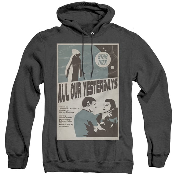 Star Trek Tos Episode 78 Adult Heather Hoodie Sweatshirt Black