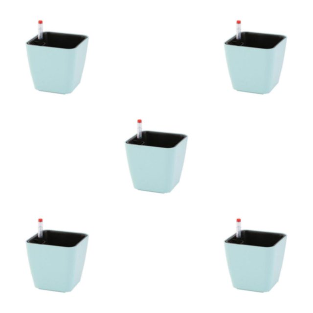 Yuarrent Maceta de riego automático de resina, belleza de jardines con materiales innovadores para macetas, macetas para plantas, azul hielo Type2 NO2