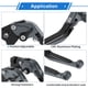 thumbnail image 4 of Palancas de freno y embrague cortas y largas para Yamaha YZF R1 2002-2003, palanca de manillar de motocicleta ajustable, aleación de aluminio, cabeza de titanio con mango negro, 4 of 6