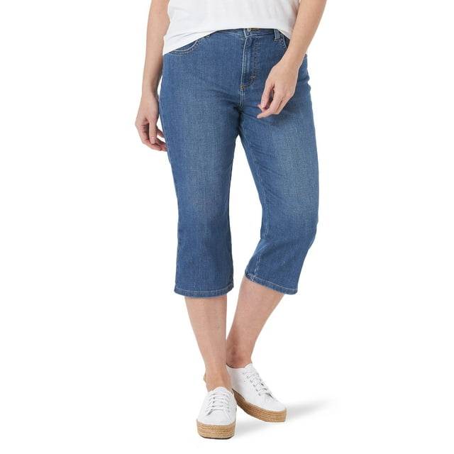 Capri Jean Lee Relaxed Fit Soar Color para mujer, talla 10