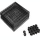 thumbnail image 3 of Estantes de almacenamiento de rejilla de alambre de 6 cubos, cubos apilables de 14 x 14 pulgadas, color negro Genérico industrial, 3 of 4