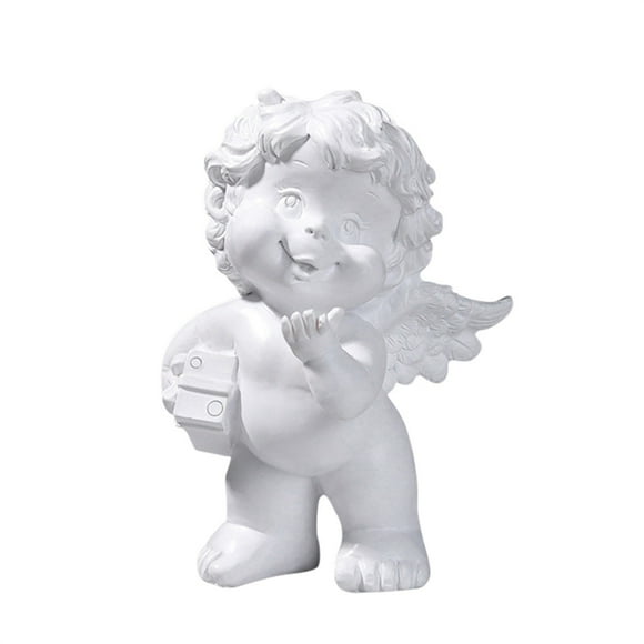 Baby Angel Resin Cherub Statue Garden Miniature Statue Cute Angel Sculpture Memorial Statue Gold White Cherub Sculpture