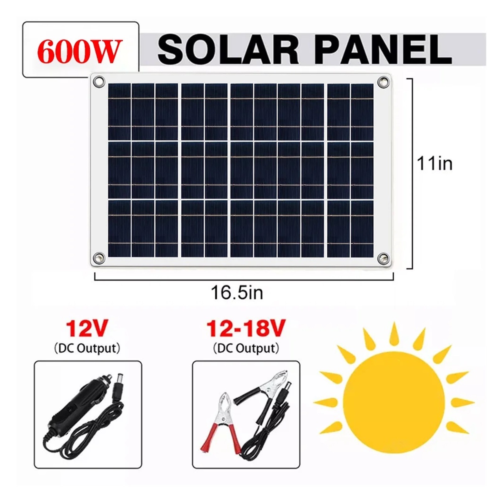 Solar panel 600W 12V Solar Panel System 6000W 110V/220V Inverter Kit Mobile power supply