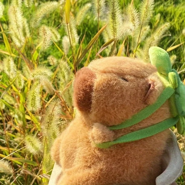 Peluche Capybara De 23 Cm Con 8 Accesorios | Trajes, Bolsos Y Sombrero | Almohada Suave De Felpa | Regalo Para Niños Y Adultos