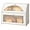 White, variant on Bread Box, Bamboo Wood Bread Box for Kitchen Counter, Double-layer Bread Storage Bin, Acrylic glass with Diamond Patterns (White, Large)