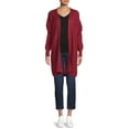 Time and Tru Women's Stitch Fringe Cardigan