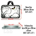 thumbnail image 3 of LSS 8-10.2 inch Neoprene Laptop Sleeve Bag Carrying Case with Handle and Adjustable Strap - White Butterfly Escape Floral, 3 of 3