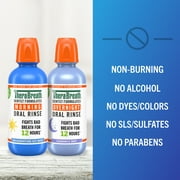 TheraBreath AM + PM Mouthwash Bundle, Morning & Overnight Rinses, 16 fl oz (2-Pack)