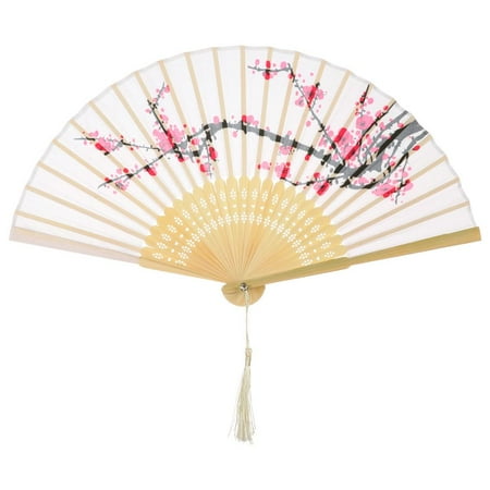 

Craft Desktop Ornaments Elegent Flower Pattern Bamboo Folding Fan Dance Performance Props Chinese Style Painting Handheld Fan TYPE13