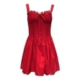 thumbnail image 2 of Vestido liso con lazo francés para mujer: falda clásica, adorable y elegante para el día a día, el trabajo o salir por la noche, tallas S-XL, 2 of 7