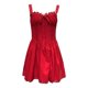 thumbnail image 2 of Vestido liso con lazo francés para mujer: falda clásica, adorable y elegante para el día a día, el trabajo o salir por la noche, tallas S-XL, 2 of 7