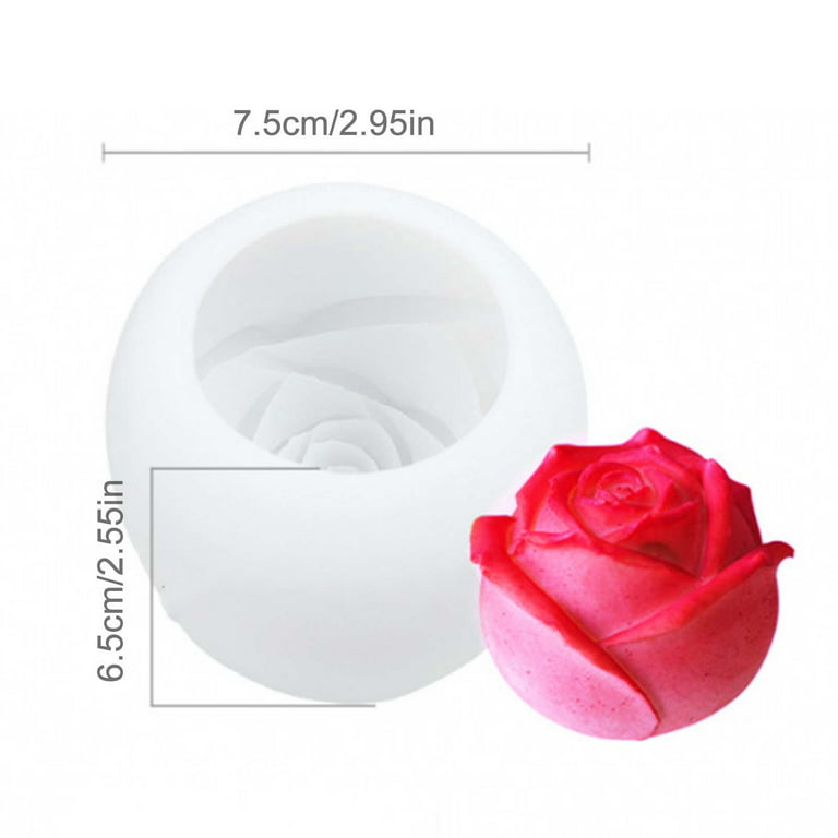 Silicone Ice Cube Trays with Lid,3D Rose Shape Ice Cube Mold Ice Ball  Maker, BPA Free Moulds,Easy-Release Silicone and Flexible Trays, Reusable  Best