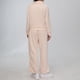 thumbnail image 5 of Conjunto de sudadera con media cremallera y pantalón de pierna ancha para mujer Cómodo traje de chándal de color sólido, 5 of 7