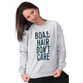 thumbnail image 4 of Boat Hair Don't Care Ocean Vibes Cute Women Crewneck Sweatshirt Brisco Brands 2X, 4 of 6