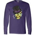 thumbnail image 3 of Inktastic Mardi Gras Skull with Cigar Long Sleeve T-Shirt, 3 of 5