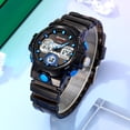 thumbnail image 3 of Skmei 2398 Men's Digital Watch with 50M Waterproof, Japanese Battery Electronic Movement, PC Case & Silicone Strap - Features Dual Display, EL Luminous, Stopwatch, Countdown, Alarm, Date/Week, 3 of 7