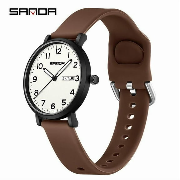 Explojoy Sport Quartz Watch – Waterproof Alloy Case, Silicone Strap, Luminous Dial