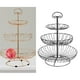 thumbnail image 5 of Soporte de de Alambre de 3 Niveles, Organizador de Mostrador de Cocina, Cuenco para , Soporte de Almacenamiento Colgante , Negro perfecl cesta de frutas de encimera, 5 of 8