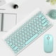 thumbnail image 4 of Teclado y Mouse, Juego de Teclado y Mouse Multimedia, Combos de Teclado y Mouse, Botón de Tapa Redonda Inalámbrica de 2.4 GHz Teclado de 90 Teclas(Verde) EOTVIA No, 4 of 6