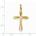 thumbnail image 3 of 14k Yellow Gold Polished Solid Cross Pendant Charm, 3 of 3