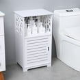 thumbnail image 6 of Veryke Single Door Sliding Storage Cabinet, Storage Organizer Unit - White, 6 of 7