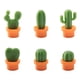 thumbnail image 1 of Imán nevera 5x6 piezas Mini dibujos animados Cactus pegatina planta maceta decoración naranja, 1 of 5