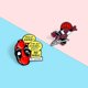 thumbnail image 5 of Paquete de 2 pines esmaltados de anime CHAO broche de superhéroe Spiderman Batman Deadpool, 5 of 5