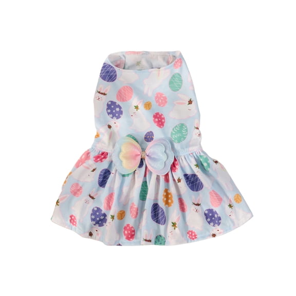 Blue L Easter Pet Dress Mesh Tutu Skirt For Small Dogs And Cats Bunny Rabbit Design Spring Holiday Party Outfit Photo Prop Costume