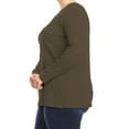 thumbnail image 2 of Women's Plus Size Classic Fit Long Sleeve Cotton Scoop-Neck T-Shirt Tunic, 2 of 6