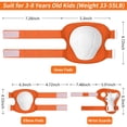 thumbnail image 2 of Kids Protective Gear for 3-8 Years Toddlers, Knee Elbow Pads with Wrist 3 in 1 Sports Gear Set for Bike, Cycling, Skateboard, Orange, 2 of 9