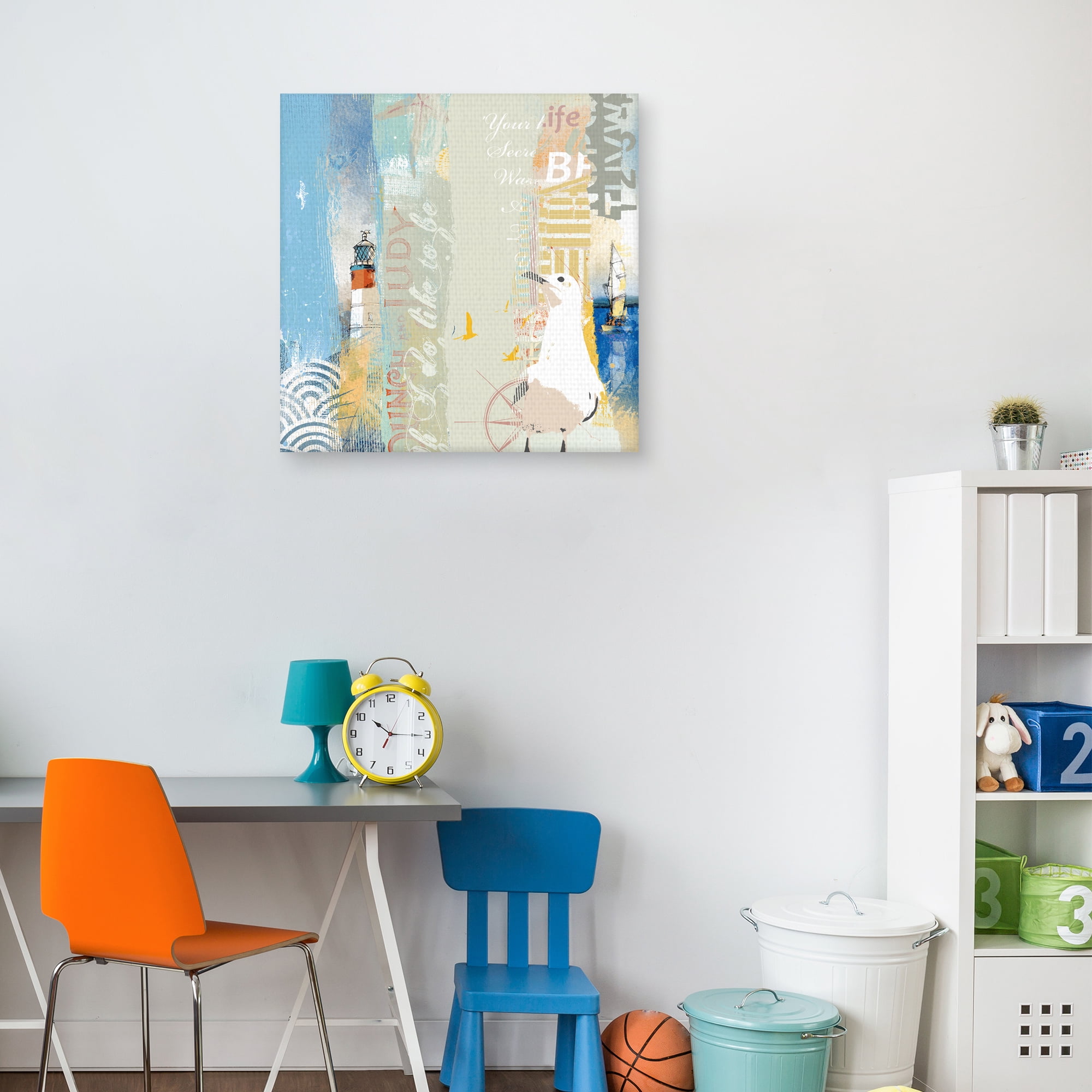 Coastal Collage Watch by Ken Hurd Canvas Art Print
