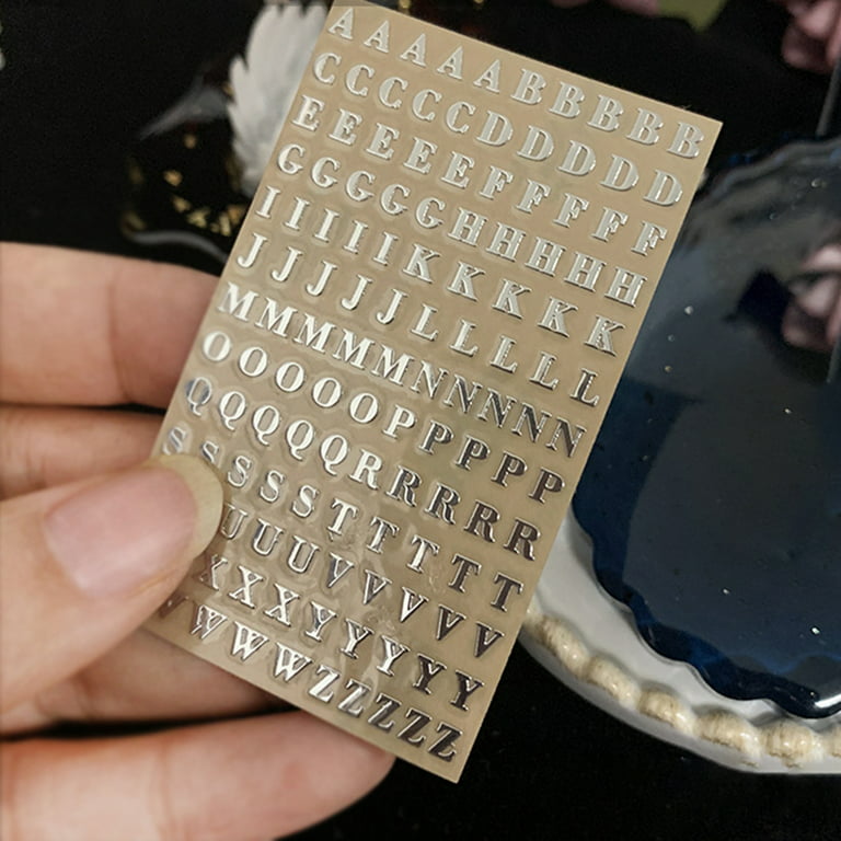 Mini Letters Metallic Sticker Gold