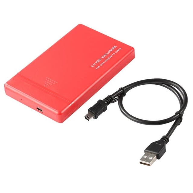 NARABB 2.5 Hard Drive Enclosure USB 2.0 External HDD SSD HD Caddy Case Cover OTG