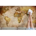 thumbnail image 2 of Map Rug, World Map Rugs, Kitchen Rug, Large World Map Rugs, Luxury Rug, Area Rugs, Modern Rugs, World Atlas Rug, Small Rug, Brown Rug, 2'x3' - 60x90 cm, 2 of 8