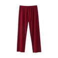 thumbnail image 2 of Drovellove Women's Fleece Pajama Pants with Elastic Waist - Cropped Pants Cozy Casual Lounge Bottoms for Home or Sleep, 2 of 3