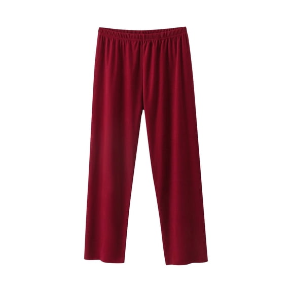 Ovafbau Women Casual Thermal Pajama Pants Womens Solid Thermal Pajama Pants with Elastic Waist Relaxed Women Pajamas