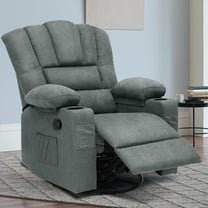 Uforic Textile Manual Swivel Rocking Recliner Chair with 360-Degree Rotation, Ideal for Living Room