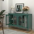 thumbnail image 6 of CBJCBJ 47.6" Storage Cabinets with 4 Arched Glass Doors, Side Board Buffet Cabinet for Living Room, Green, 6 of 7