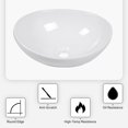 thumbnail image 5 of Modern Bathroom Vanity 16x13 Inch White Ceramic Oval Vessel Bathroom Sink,Wooden Bathroom Vanity, 5 of 9