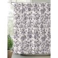thumbnail image 2 of Spring Flowers Shower Curtain Set, Waterproof Shower Curtains for Bathroom, Farmhouse Purple Pastoral Floral Leaf Washable Fabric Cloth Bath Curtain for Bathtub Decoration with Hooks 60x72 Inches, 2 of 6