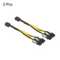 thumbnail image 3 of PCIe Cable 6 Pin to Dual 8 Pin (62) Male GPU Cable Extension PCI Express Power Adapter Cable 220mm/8.7" , 2pcs, 3 of 6