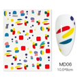 thumbnail image 1 of Abstract Face Nail Stickers Flower Leaf Butterfly Letter Color Block Decals Gel Polish Sliders Summer Spring Decor, 1 of 3